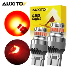 AUXITO 2Pcs T20 7443 W21/5W LED Lights Bulb Red 7440 W21W WY21W LED Lamp DRL Stop Brake Rear Car Light Taillight 12V 6500K White