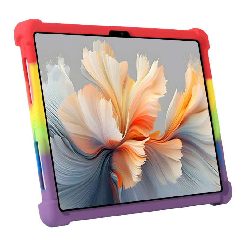 Silicone Case for Lenovo YOGA Tab Plus 12.7 Inch Shockproof Protective Cover with Kickstand TPU Full Body Drop Protection