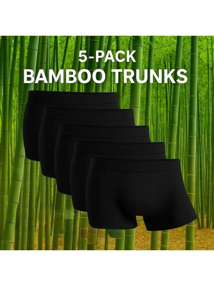 5 Packs Viscosevezel Man Plus Size S-2XL Ondergoed Mannen Platte Voeten Gym Shorts Slipje Zwarte Onderbroek Geschenken