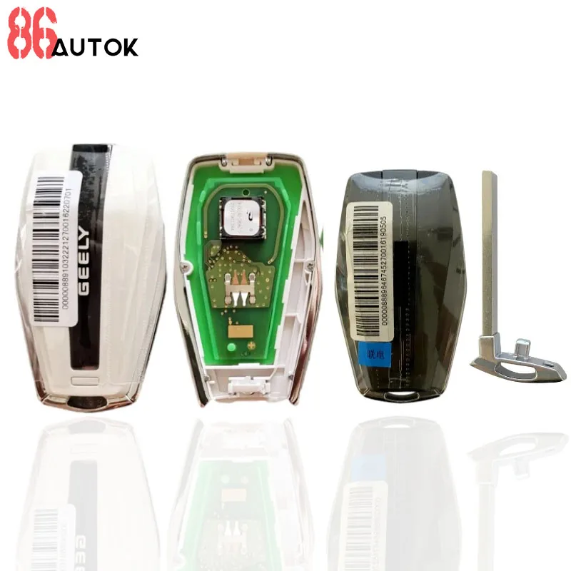 Chave remota Keyless Car, 433Mhz, 4A, 47 Chip, apto para Geely Coolray, Monjaro, Okavango, Azkarra, Atlas, KX11, Emgrand X7, X3, S1, Auto Chave Inteligente