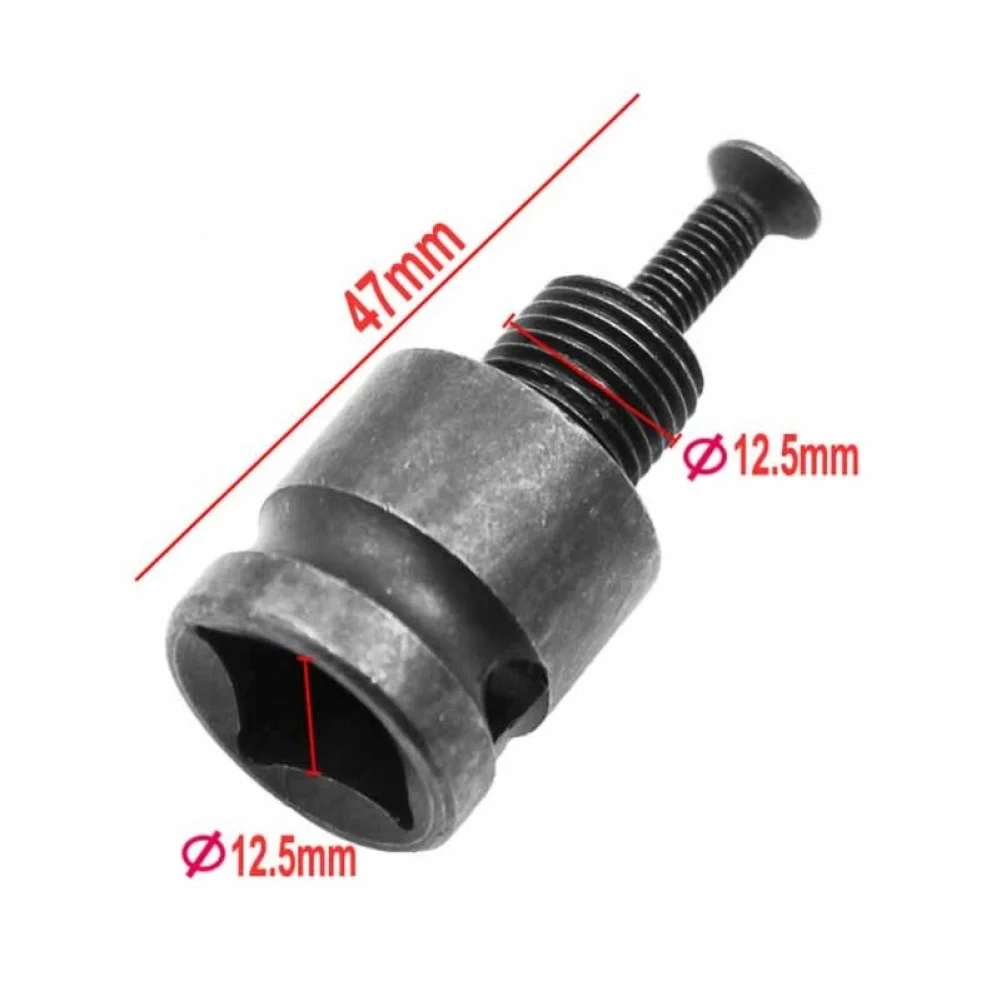 1/2inch Drill Chuck Adaptor With Screw For Impact Wrench Conversion 1/2-20UNF With Screw Hex Socket Adapter