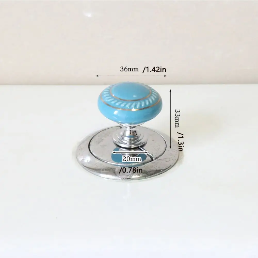 Circular Toilet Press Ceramic Nail Protector Toilet Button Colorful Universal Water Press Flush Button Bathroom Supplies