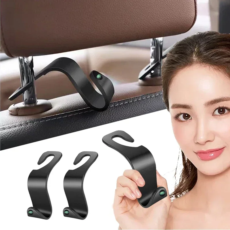 2Pcs Car Seat Back Hook Organizer Holder Auto Storage Hanging Clip for Land Rover SVR Velar Evoque Range Rover L405 L551 P250