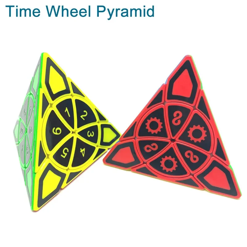 Time Wheel Cube Pyraminxeds Magic Cube Calvin's Puzzles Pyramid Professional Speed Twisty Puzzle Brain Teasers Educational Toys