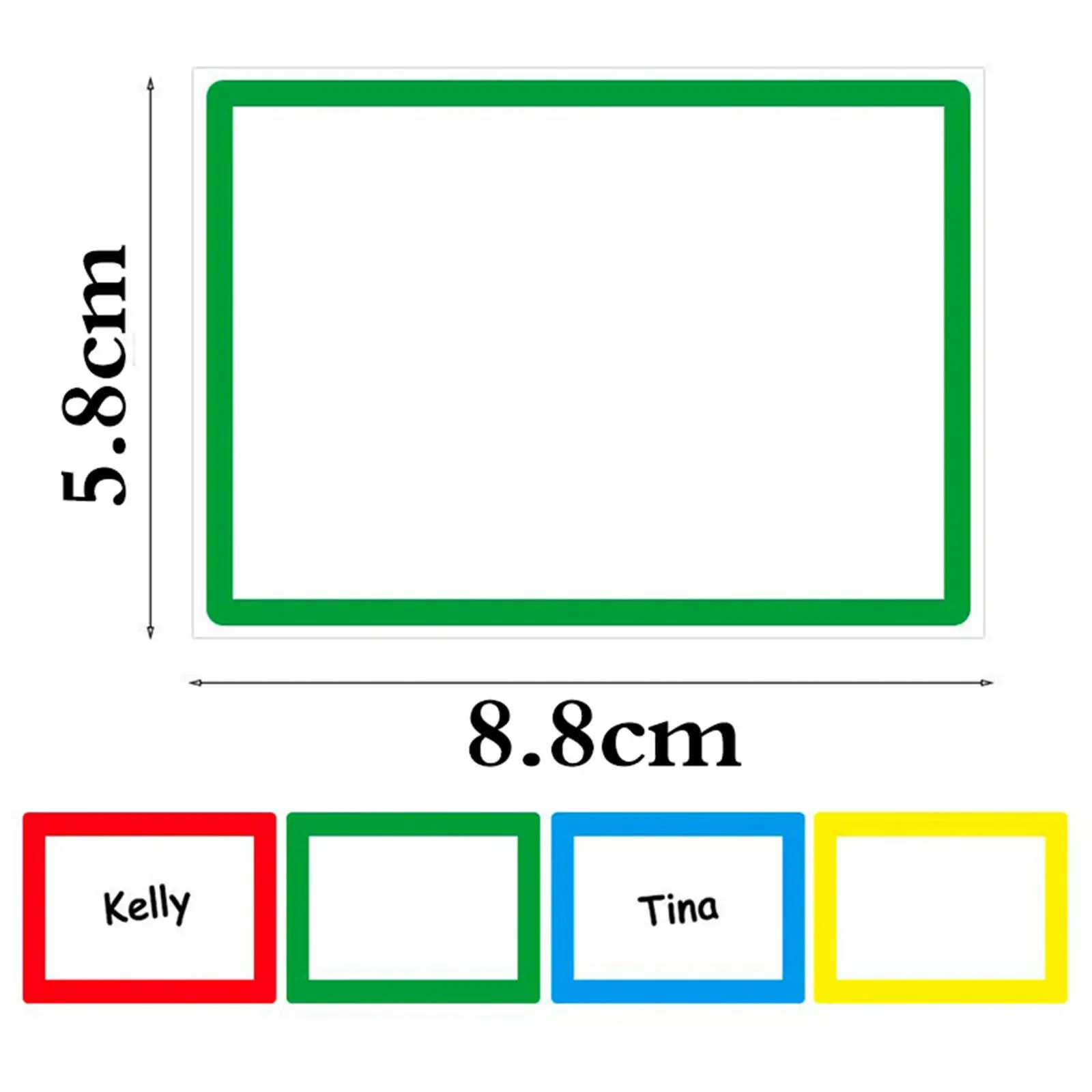 ملصقات ملونة تحمل اسم الحدود ، 4 ألوان ، صيحات