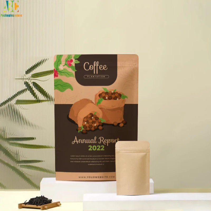 

High Quality Kraft Paper Standing Bag,Waterproof,Lightproof,Tea,Coffee,Nut,Cookie Packaging Bags,Dog Food,Custom Logo,Hot Sale