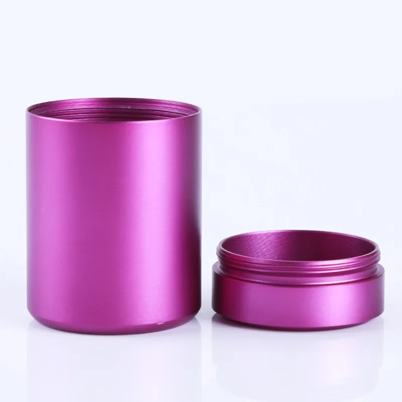 1PC Travel Canister Portable Airtight Smell Proof Storage Candy Bottle Herb Stash Jar Sealed Container Tea Box Mini Metal Cans