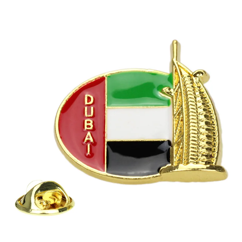 Italy Germany Map Enamel Pins Dubai British Famous Building Alloy Badges American Australia Tourist Souvenir Brooch for Friends