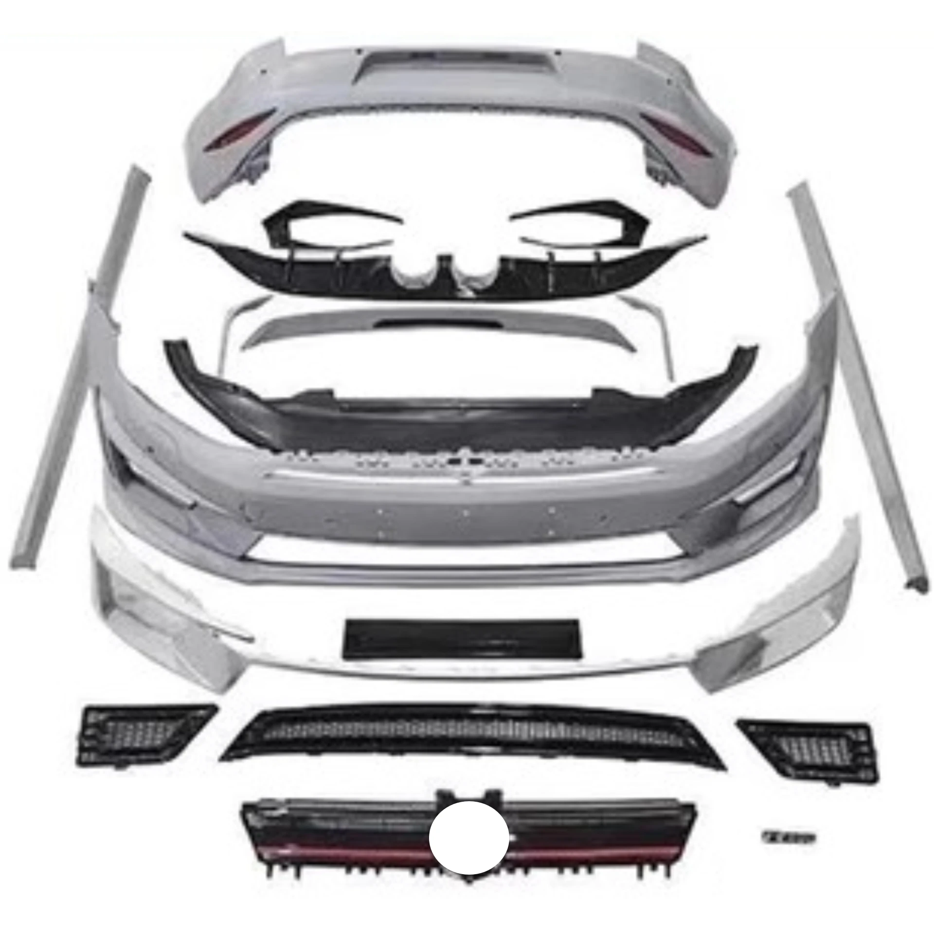 Передний задний бампер, решетка хвостового крыла, боковая юбка для Volkswagen vw Golf 7, хвостовое горло, комплект R400, автомобильные аксессуары