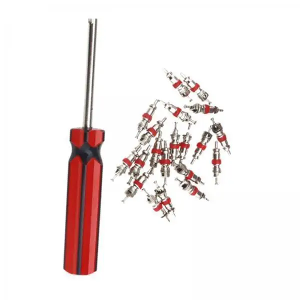 Portable Zinc Alloy Valve Stem Core Remover Tire Repair Tool Set for Car SUV Motorcycle and Bike