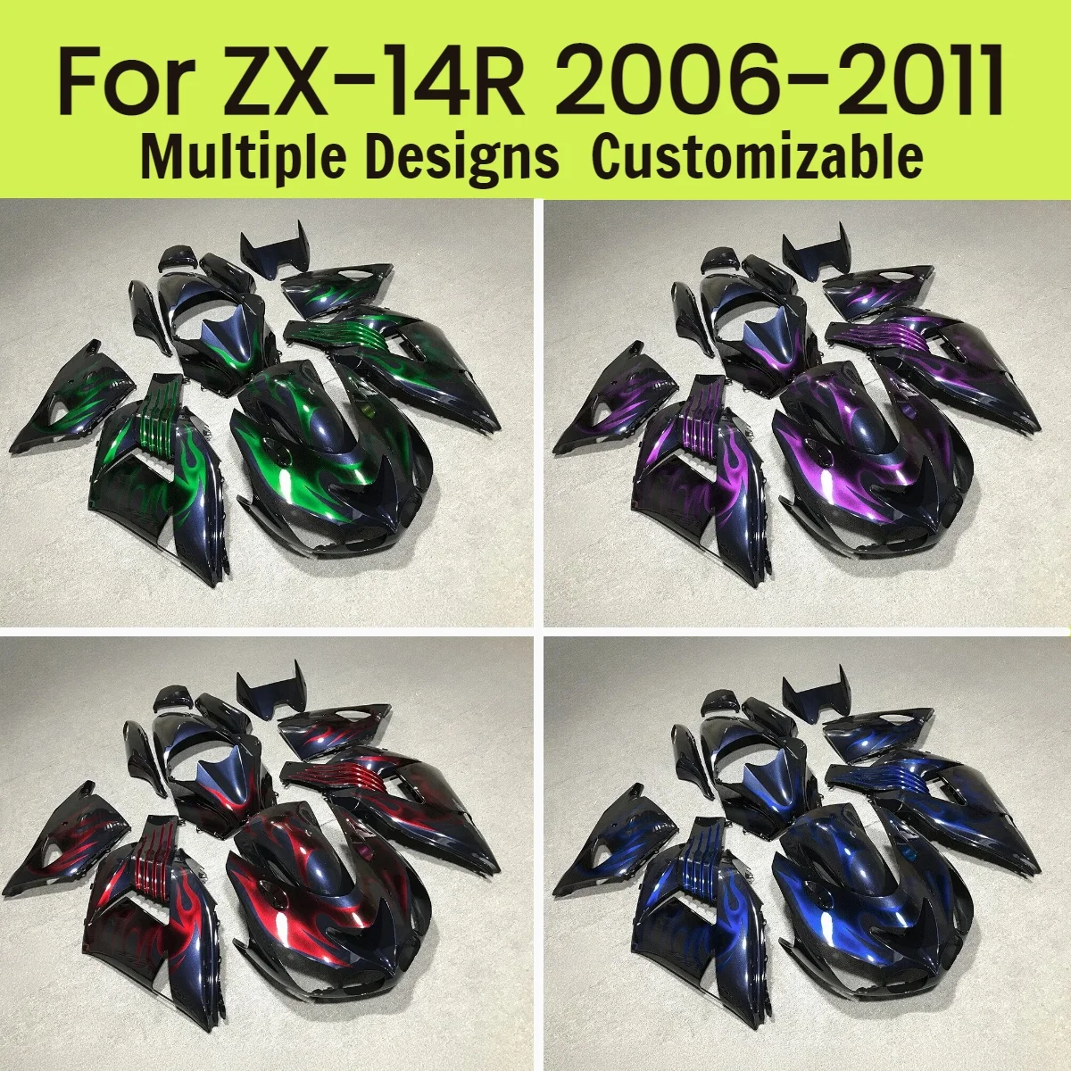 

Комплект обтекателей для мотоцикла Kawasaki ZX14R 2006-2011, литые обтекатели кузова, аксессуары для мотоциклов