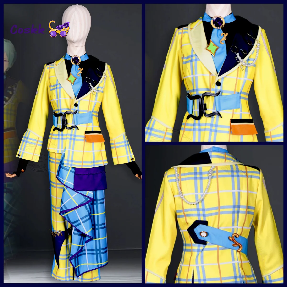 Conjunto de disfraz de Mayoi Ayase para cosplay, de la serie «Ensemble Stars 2». Disfraz de Mayoi Ayase, conjunto del grupo Alkaloid, ideal para Comic Con y Halloween.