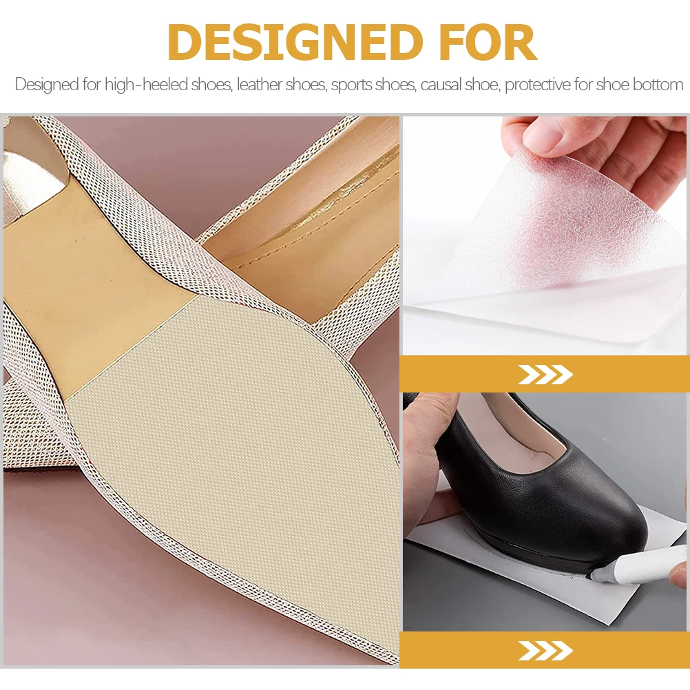 

4 Pcs White Silicone Non Slip Shoe Bottom Grip Pads Noise Reduction High Heels Sneakers Casual Shoes Cushion