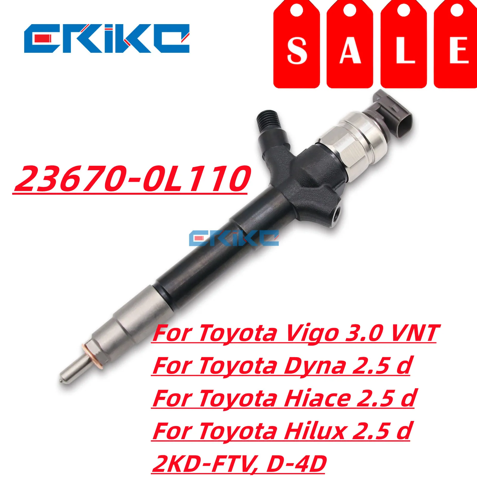 Diesel Engine Injector 23670-09380 Nozzle 23670-0L110 23670-30420 23670-39425 For TOYOTA VIGO 3.0 VNT Hilux Dyna Hiace 2.5 d