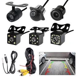 Car Rear View Camera with Video Cable Night Vision Reversing Auto Parking Camera IP68 Waterproof CCD LED Auto Backup Monitor HD