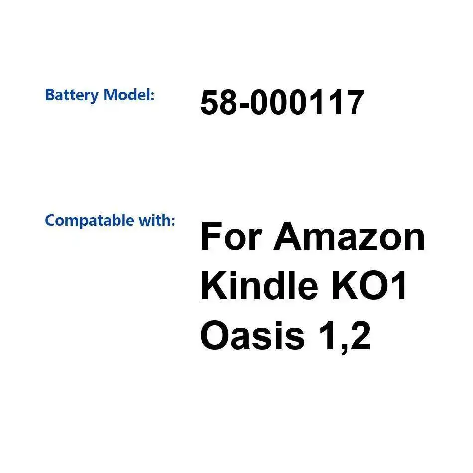 

58-000117 Аккумулятор для планшета емкостью 245 мАч, долговечный для Amazon Kindle KO1 Oasis 1, 2, быстрая зарядка