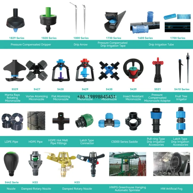 VEICHI 2 Hectare Agricultural Mppt Ac Dc Solar Powered Pipes Tape Accessories Greenhouse Garden Drip Irrigation System