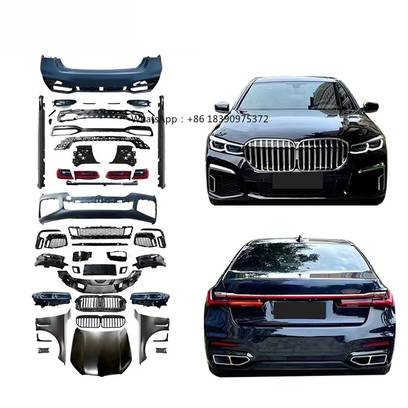G12 Old to New Bumper for  7 Series G11 G12 Old to New G12 MT Sport Body Kit Front Bumper Hood Fender Headlight Taillight