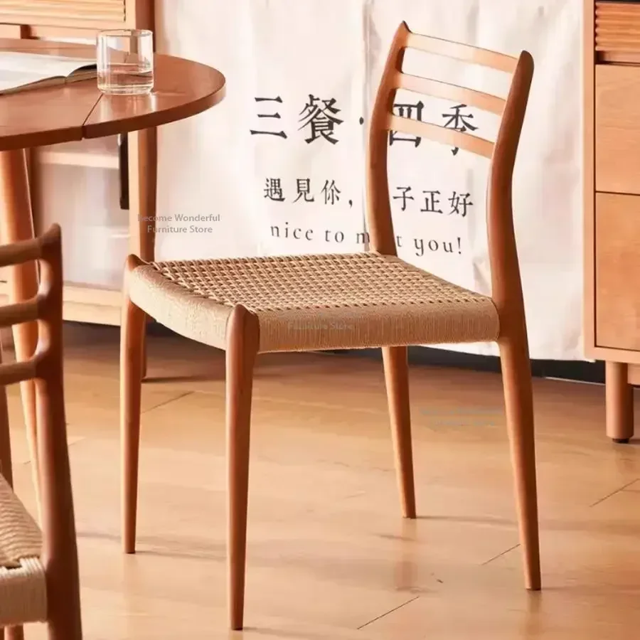 

ZNordic Solid Wood Dining Chair Vintage Simple Modern Restaurant Dining Chair Ergonomic Bedroom Home Furniture Cadeira FYDCZ