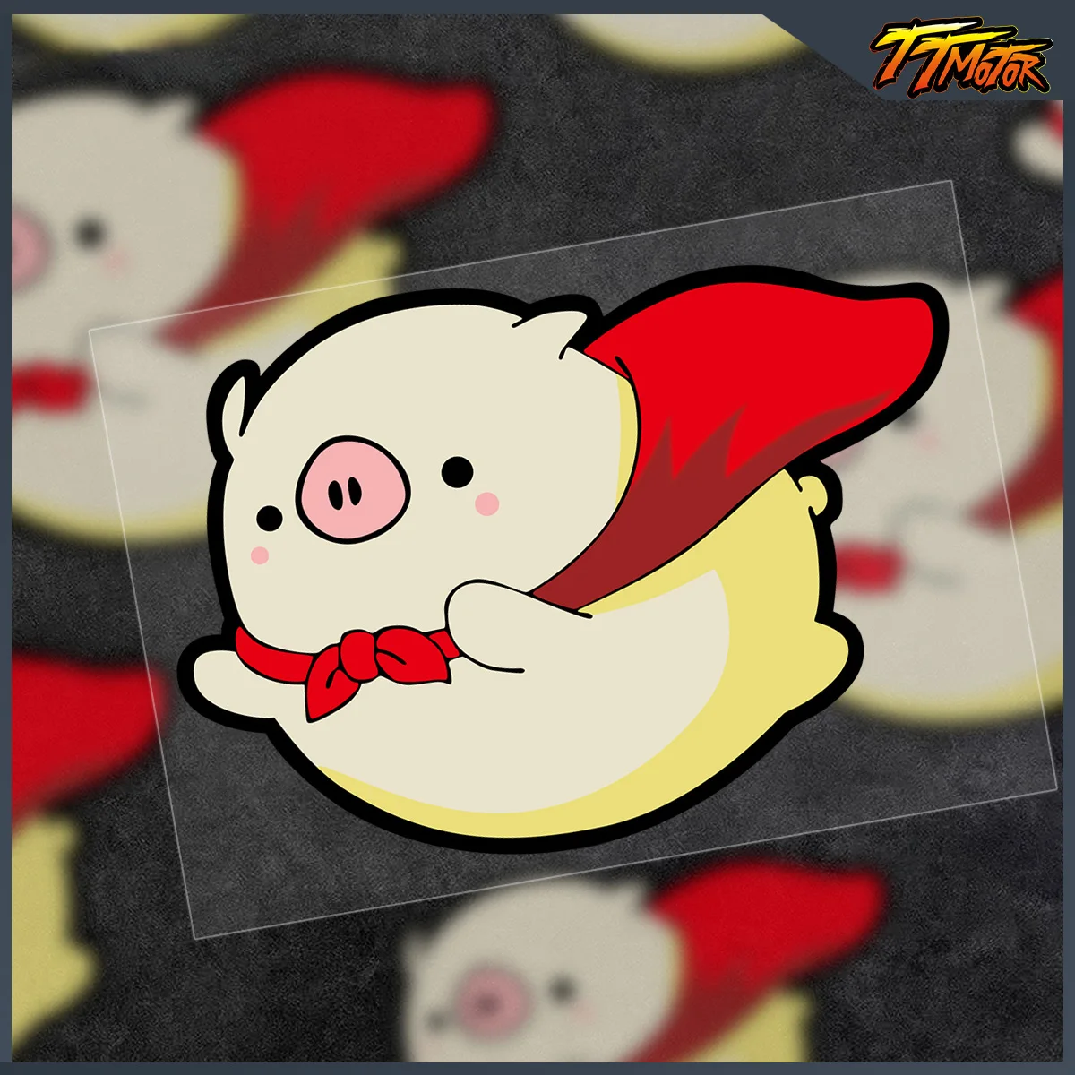 

JDM аниме мультфильм милый плащ свинья светоотражающие виниловые наклейки аксессуары для мотоциклов наклейка для MT07 S1000RR TMAX 500 Z900 Tracer 9