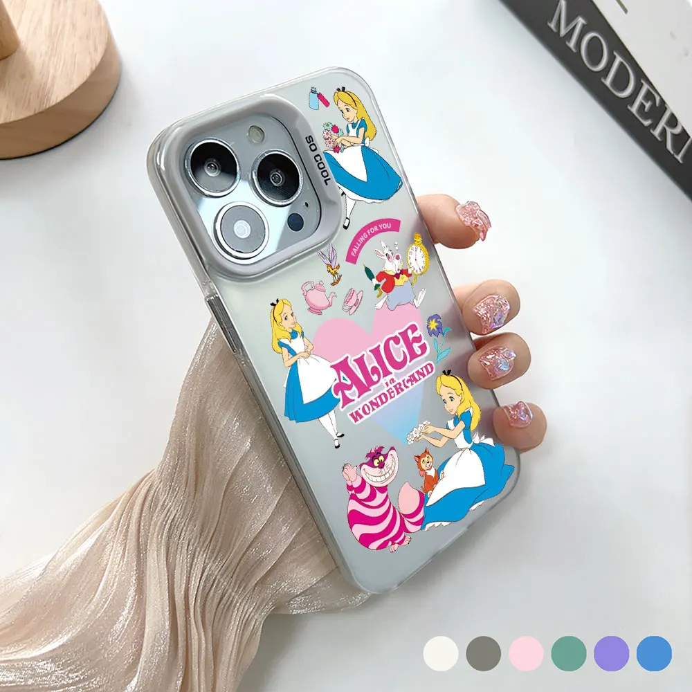 Cheshire Cat Alice in Wonderland Phone Case For iPhone 14 15 16 13 12 11 Pro Max 7 8 Plus X XR XSMax Cool Laser Matte Cover image 3