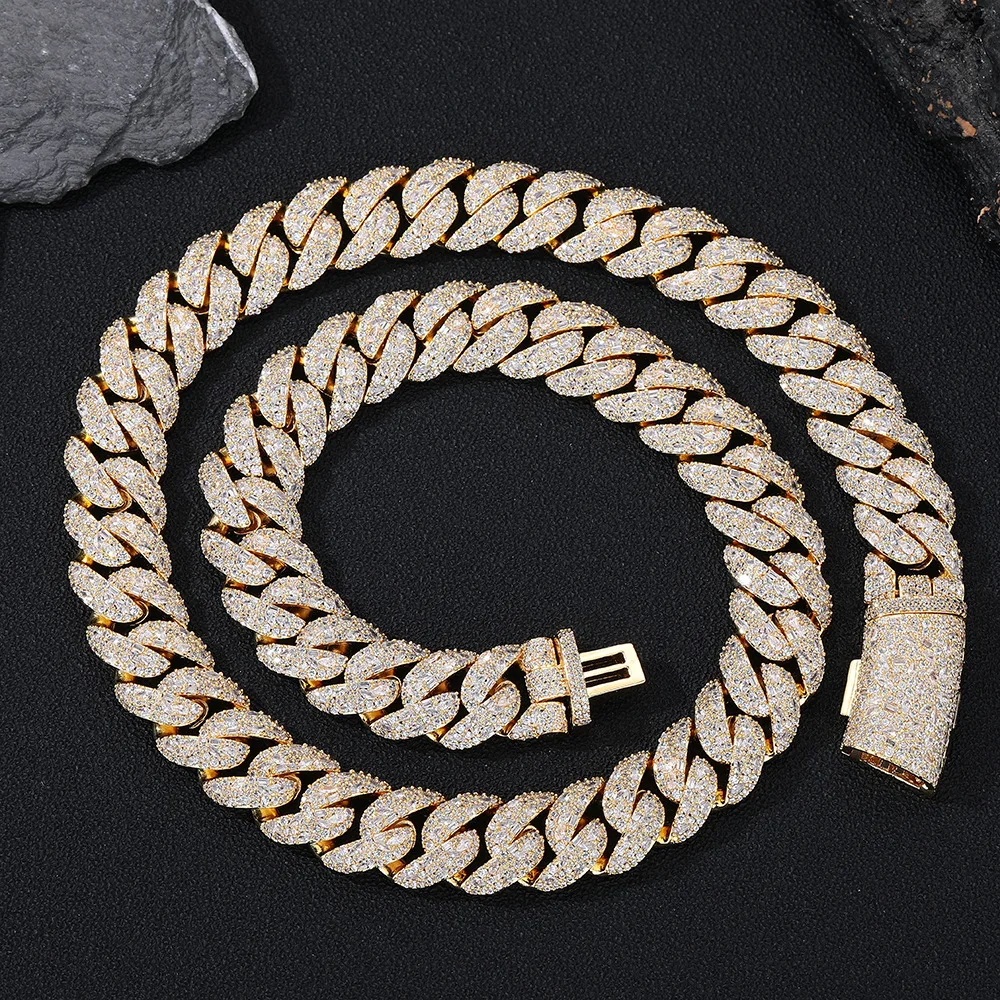 

16 мм кубинская цепочка с пузырьками, латунное ожерелье с цирконием в стиле хип-хоп, рэп, модные хит продаж, мужские ювелирные изделия