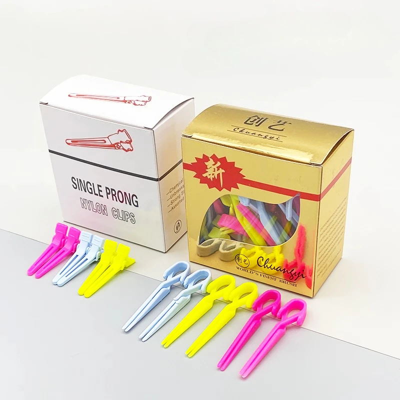 

1 Boxed Hairdresser Hair Clips Curl Styling Perm Positioning Clips Cold Hot Positioning Hot Clip Partition Clamp Styling Tools