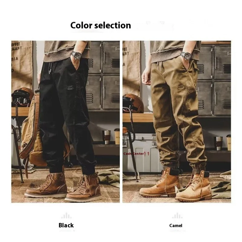 Fall Winter Overalls Fashion Brand Jogger Pants Loose plus Size Casual Pants American Retro Trendy Trousers Wear-Resistant Men