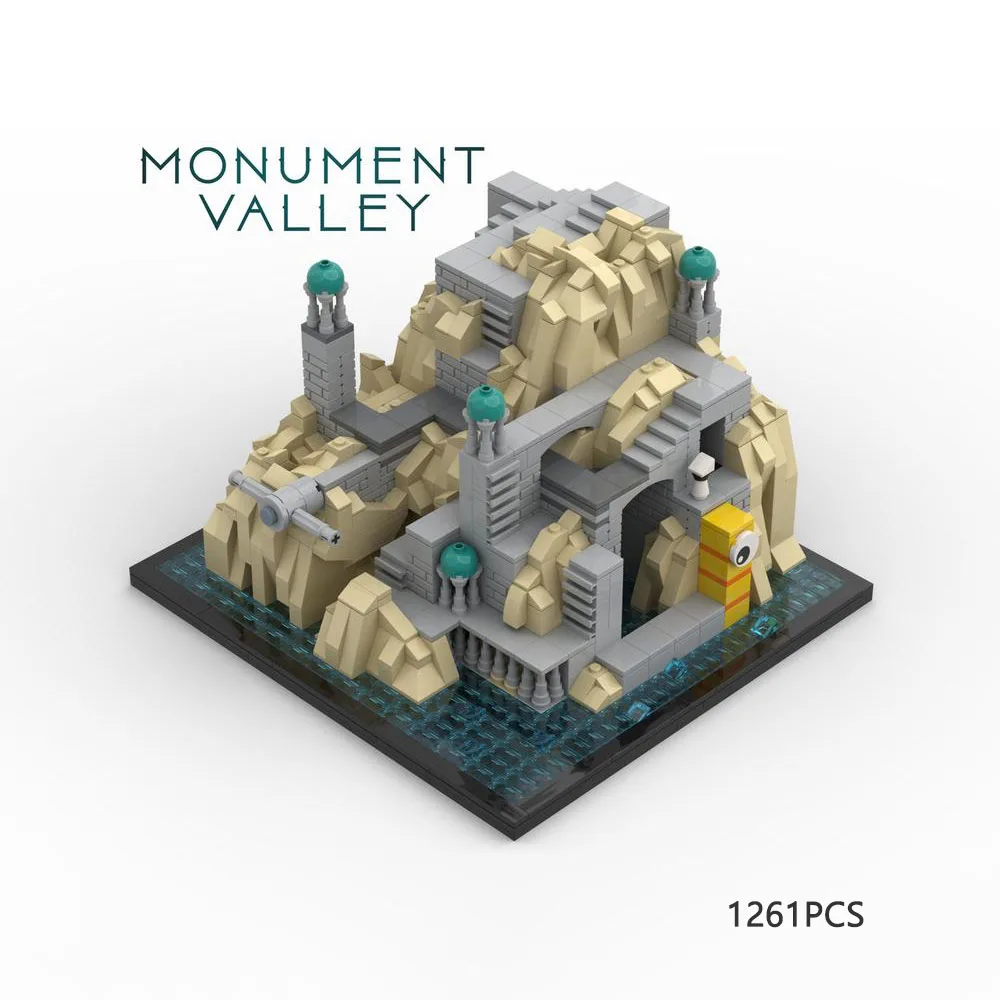 

MOC 1261PCS Monument Valley - The Descent DIY Assembly Building Blocks Street View Model Toy Brick Children's Birthday Gifts