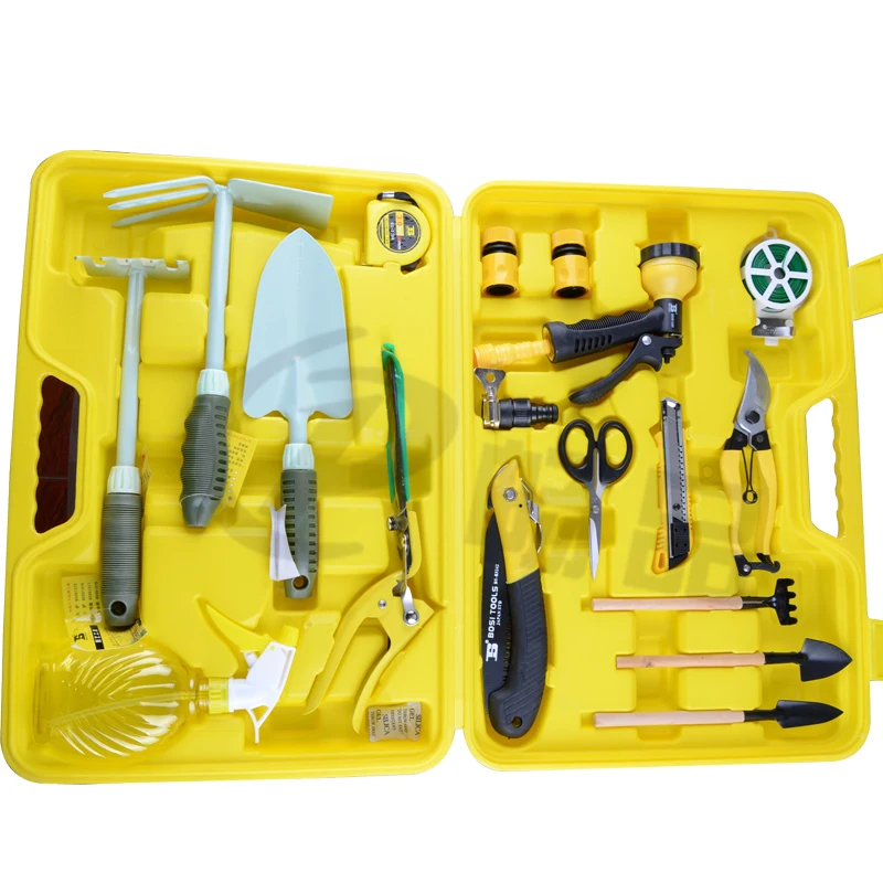 

18 pieces garden set small shovel garden tools water gun sawing tools set BS511018