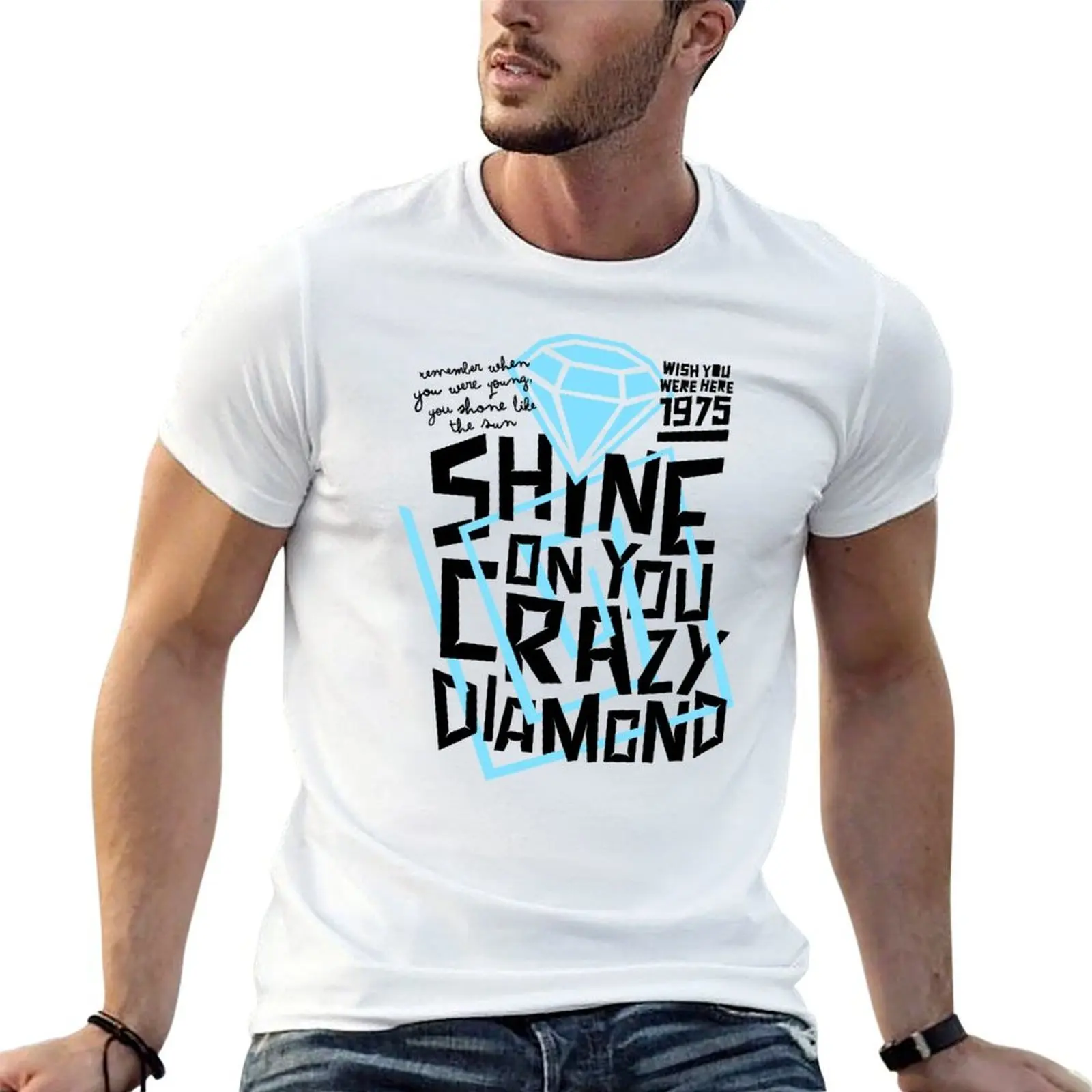 

shine on you crazy diamond T-Shirt t shirt man casual t shirt man plain T-Shirt