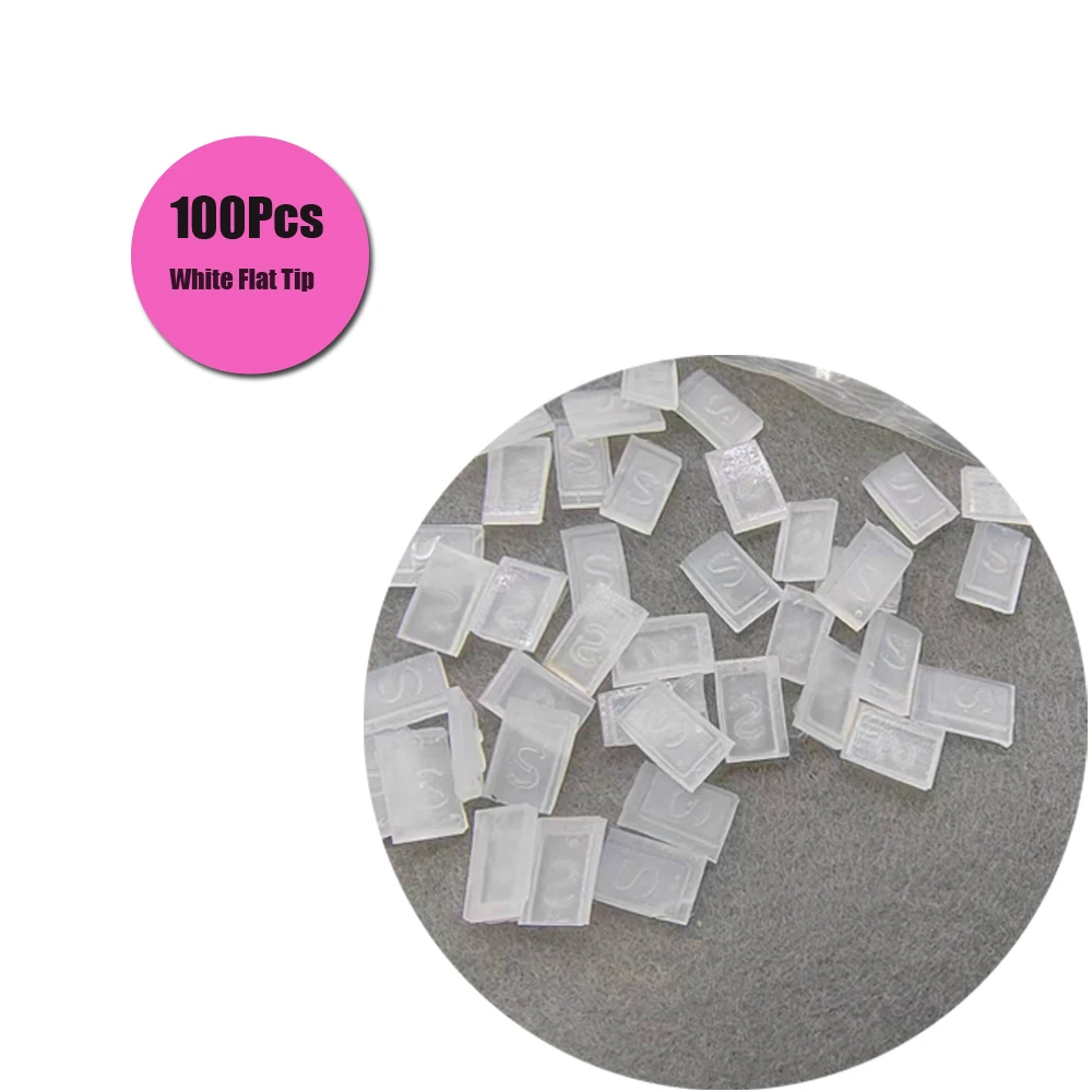 Rebonded Flat Tip Keratin Glue Rebonded Tip 100pcs Flat Tip Keratin Tips for Human Hair Extensions Tools  Keratina Hair Rebonded