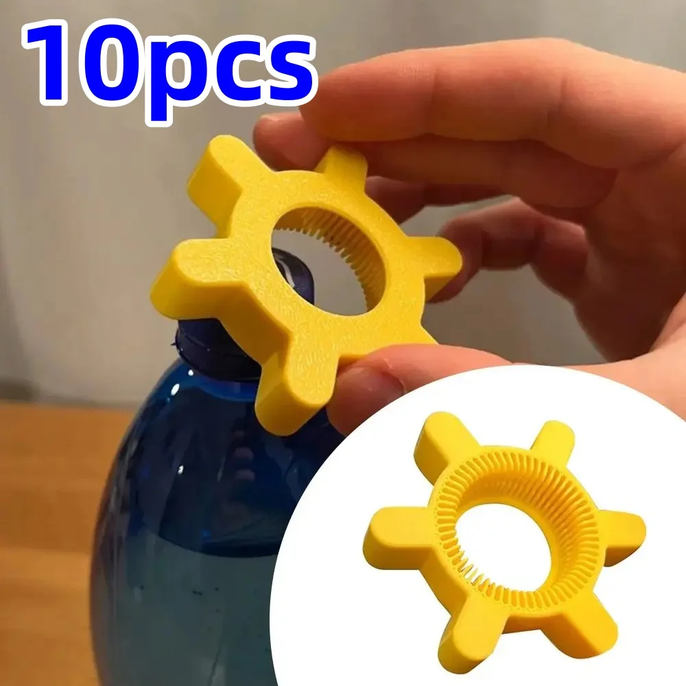 1/5/10pcs Unique Multi-function Bottle Cap Opener Yellow Plastic Rotary Bottle Opener Bar Supplies Bottle Opener Kitchen Tools