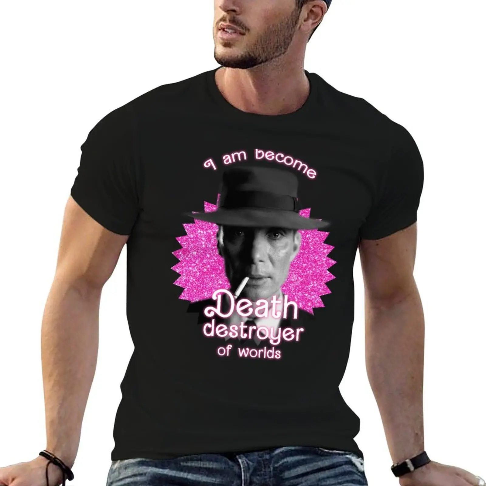 Barbenheimer v2, je suis devenu le destructeur de la mort des mondes, t-shirt de sport de grande taille pour la salle de sport