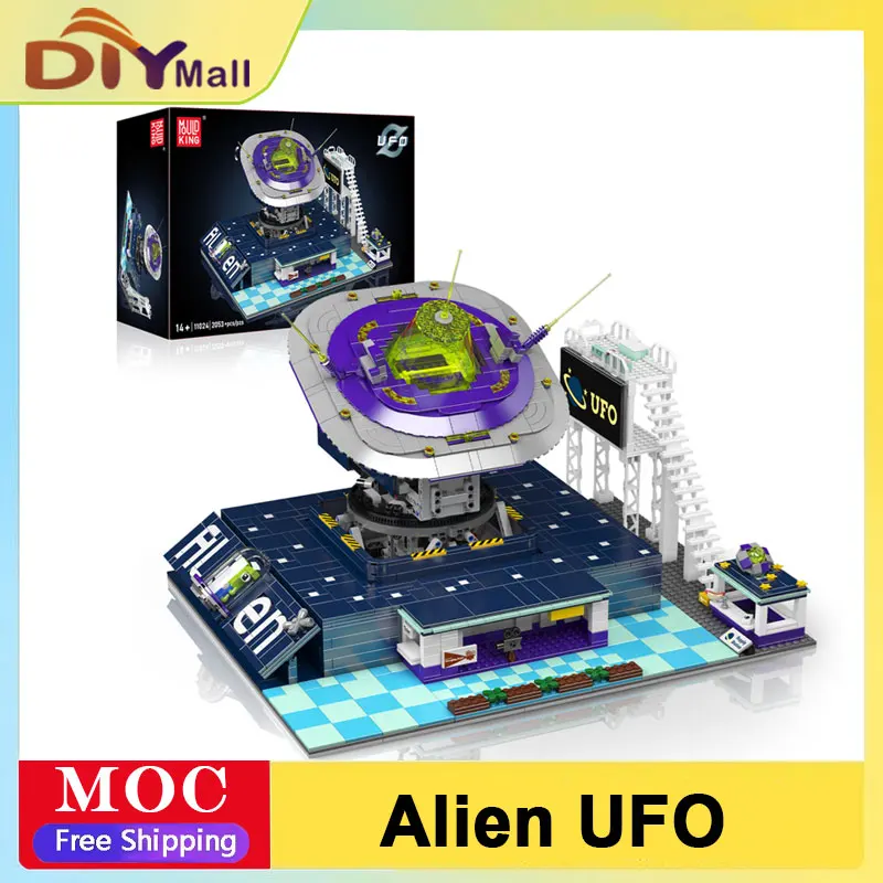 

MOULD KING Alien UFO Monitoring Station 11024 RC Building Blocks Set Technical Toy with Remote Control for Kids Christmas Gift
