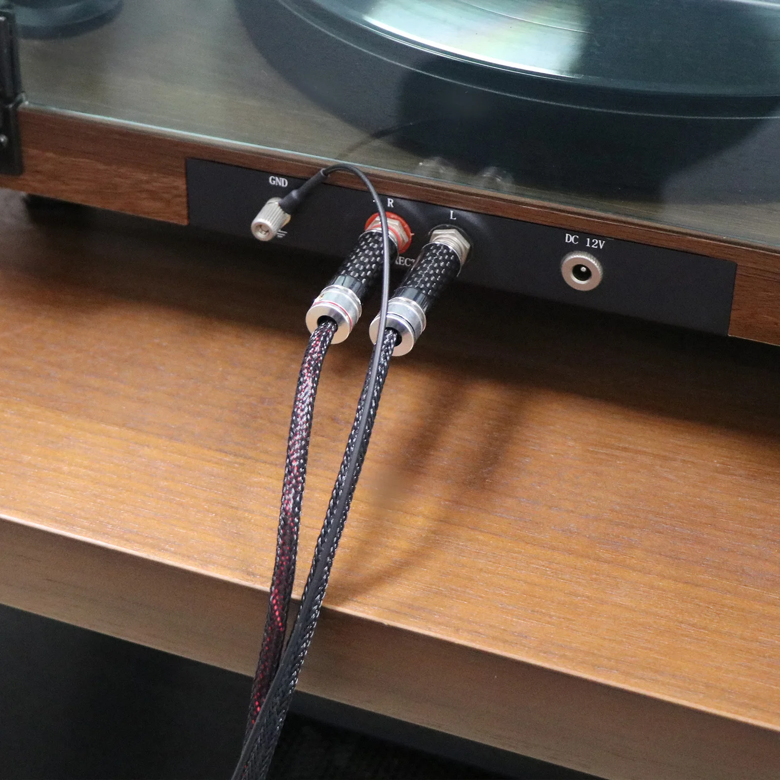 Preffair Tonarm Cable 5 Pin DIN & RCA Phono Turntables Analog Cable with OFC Silver Plated Cable