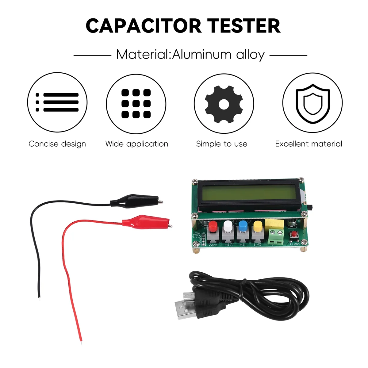 Lc100-A Digital Lcd High Precision Inductance Capacitance L/C Meter Capacitor Tester Frequency 1Pf-100Mf 1Uh-100H Lc100- Vogue