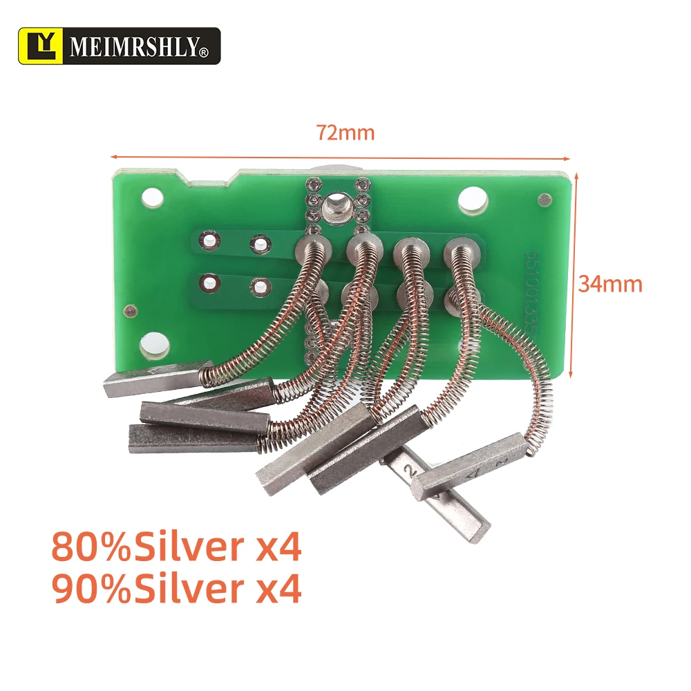 3X4X16mm MEIMRSHLY CT machine spindle power supply silver carbon brush CT machine scoring machine silver carbon brush (1 piece)