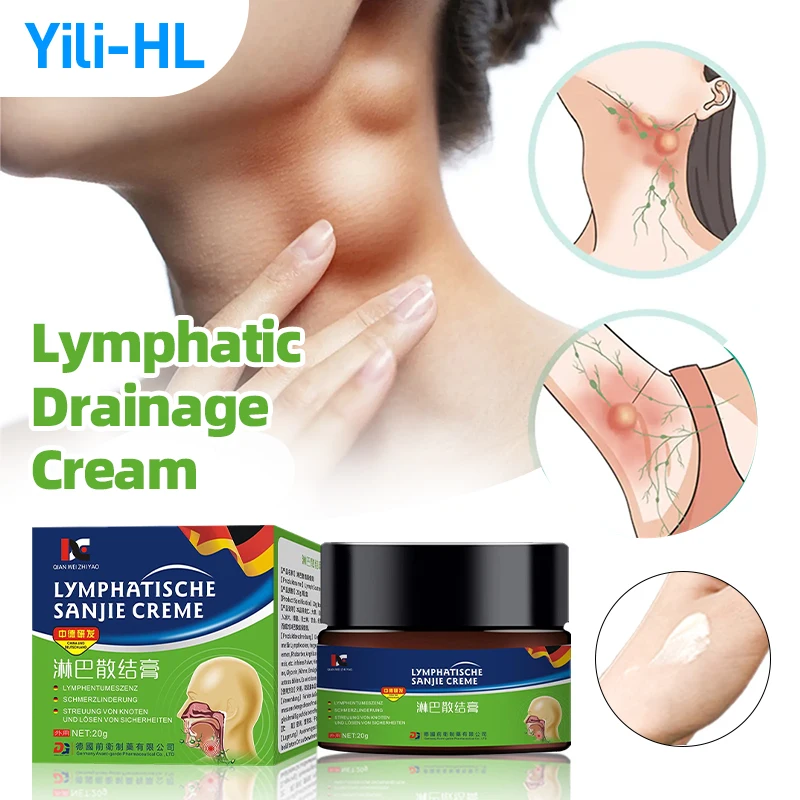 

Lymphatic Detox Treatment Cream Lymph Nodes Drainage Ointment Armpit Neck Breast Anti-Swelling Care Patch German Secret Recipe