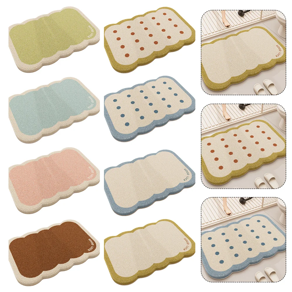

Durable Plush Imitation Cashmere Carpet Soft Absorbent Bed Blanket Non-slip 40x60cm Bathroom Floor Mat