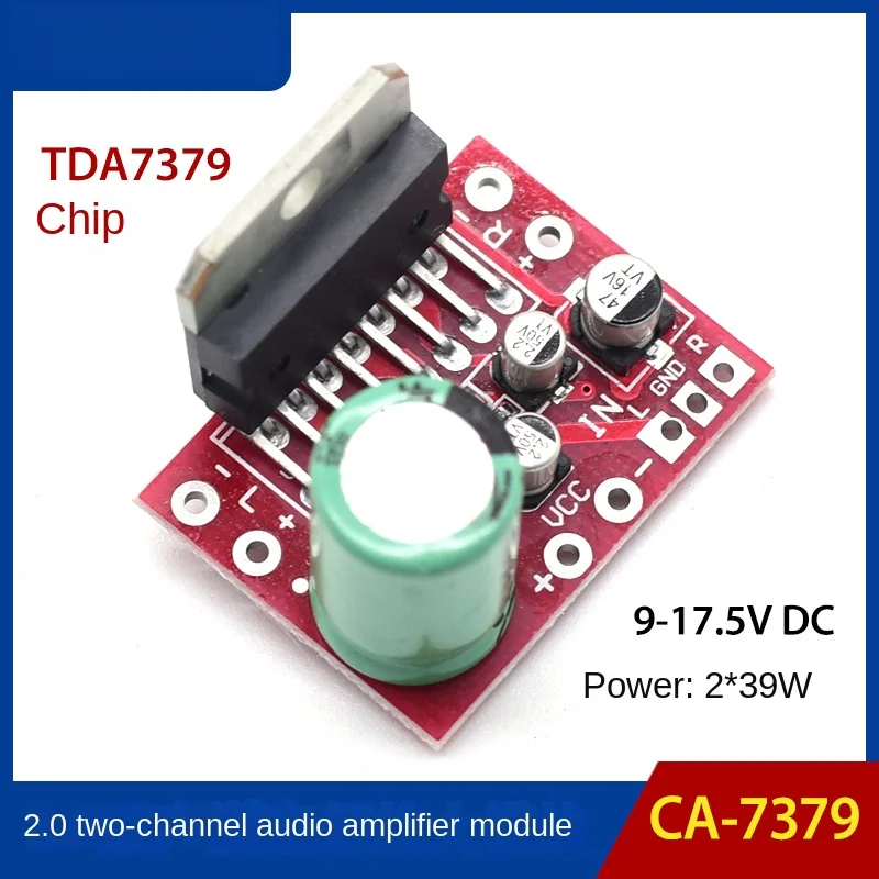 TDA7379 Усилительная плата 2.0, двухканальная, 2*39 Вт, модуль усилителя звука, модификация динамика, DC 12V