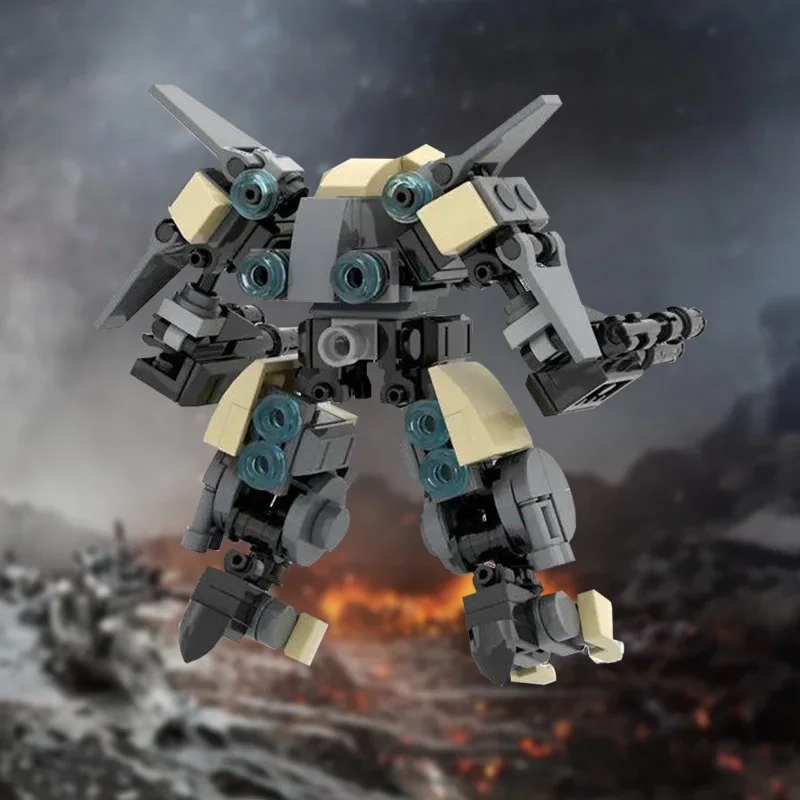 

Блоки-конструкторы в виде вооруженных роботов, совместимые с детскими игрушками-роботами-истребителями