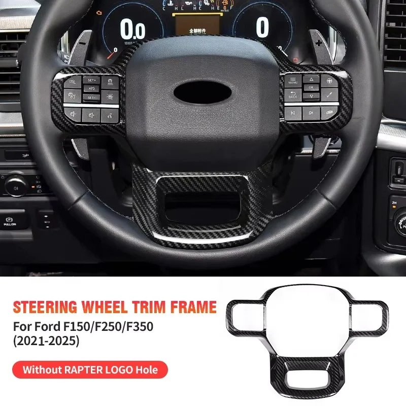 

Для Ford F150 F250 F350 настоящее сухое углеродное волокно 21-2025 отделка рулевого колеса рамка внутренняя отделка модификация аксессуары