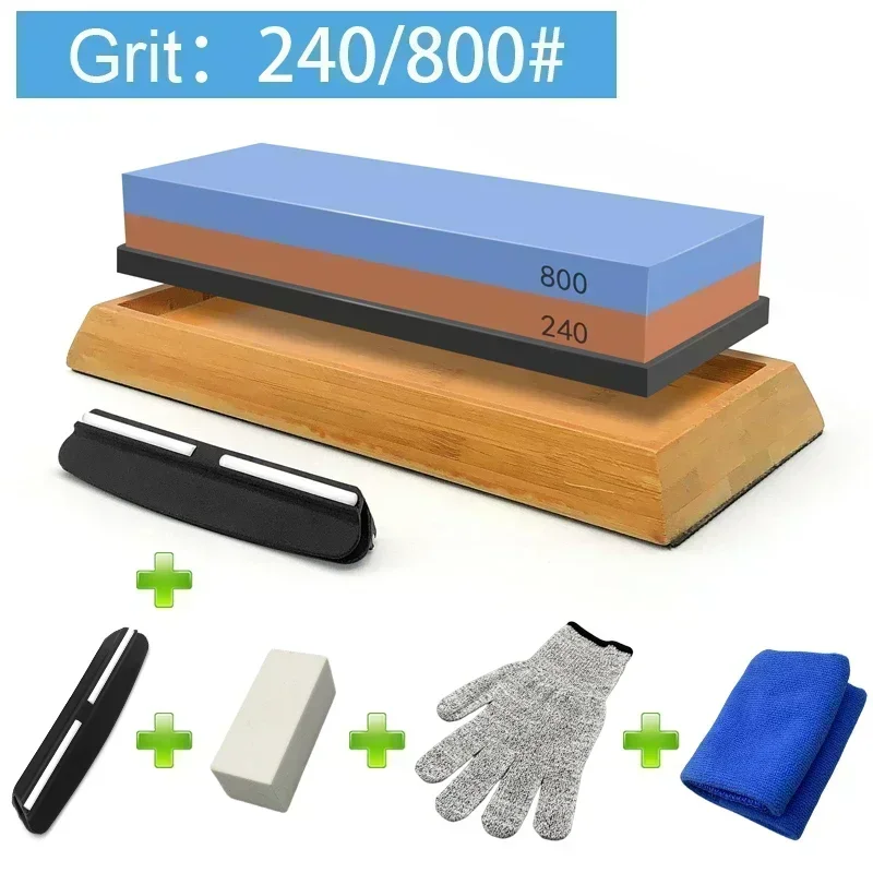1-7 stuks slijpsteen messenslijper Grit240-8000 #   Whetstone Professionele slijpsteenset Houten basis Hoekgeleider Polijstset