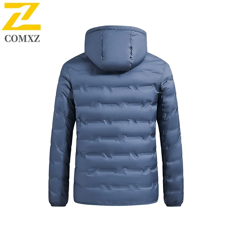 COMXZ Men Bread Jacket Warm Thick Korean Fashion Lightweight Skiing Winter Padding Street Comfortable High-Quality Puffer Jacket