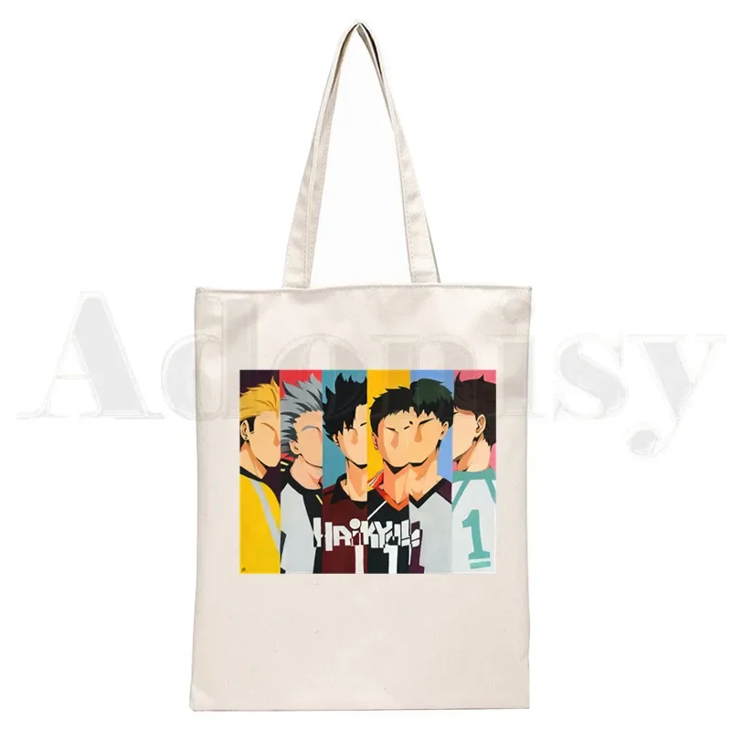 

Haikyuu Haikyu Manga Nishinoya Yuu Oikawa Tooru Graphic Cartoon Print Shopping Bags Fashion Casual Pacakge Hand Bag