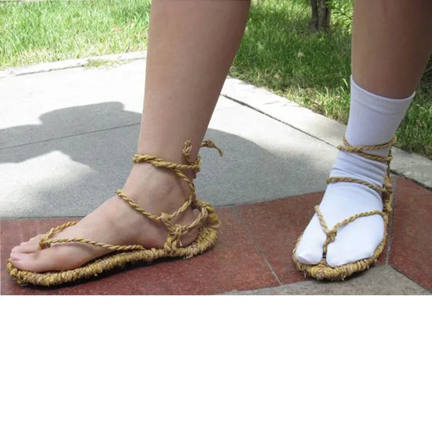 

2026 Anime Bleach Cosplay Schoenen Straw Sandalen Slipper Kostuum Accessoires Kurosaki Ichigo Cosplay Schoenen Sokken