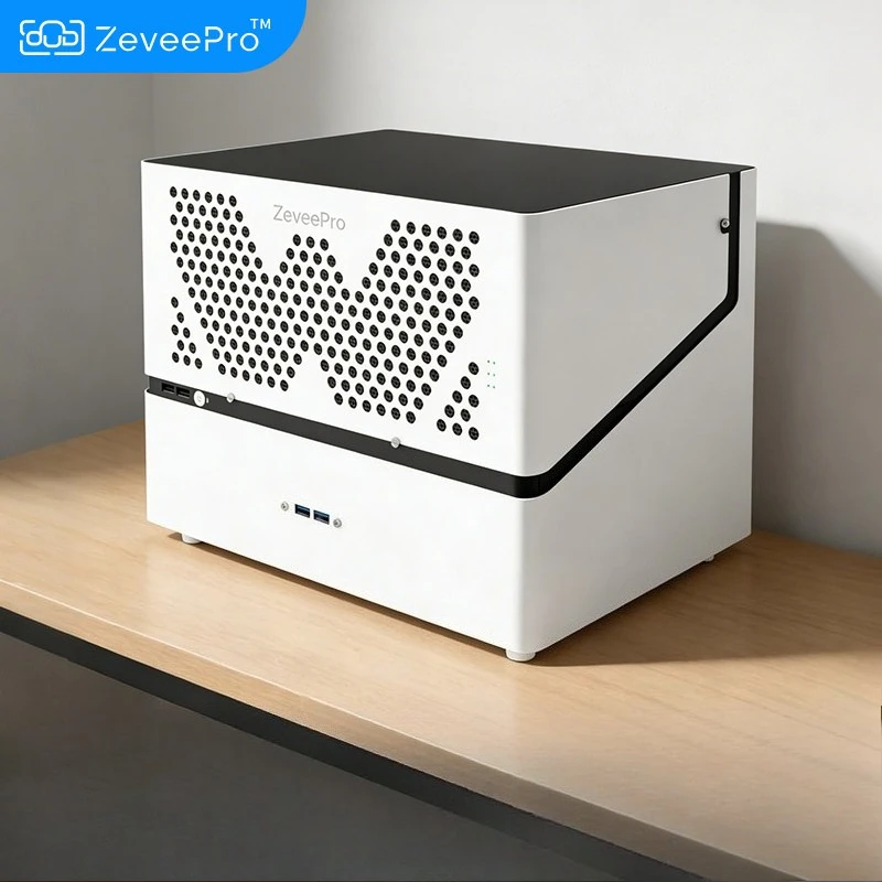

6-Drive MATX/ITX NAS Enclosure, SFX PSU Ready with Full Height PCIe Slot, Tool-less Hot-Swap for Home Storage Server