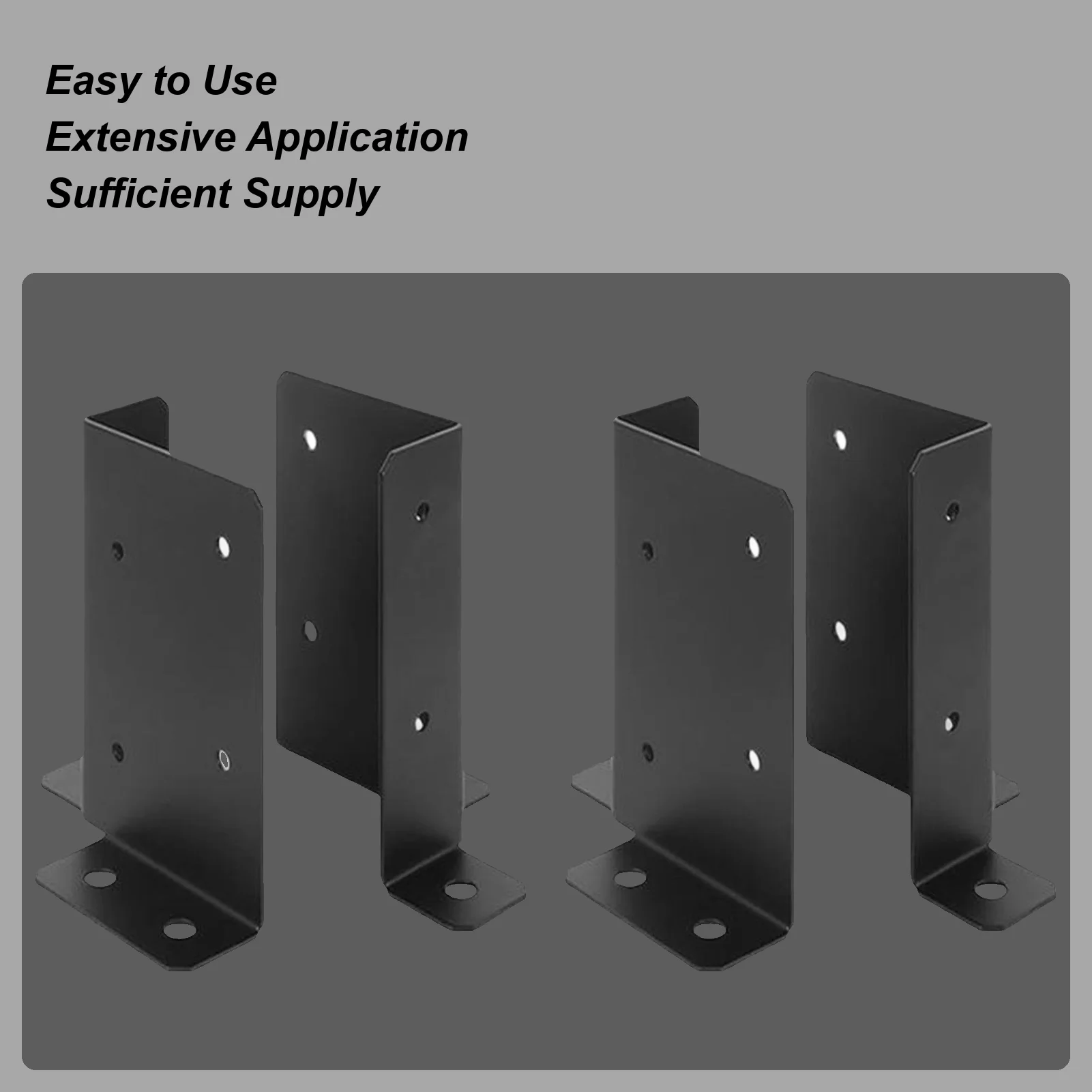 

Post Bracket Adjustable Post Base Bracket 4 Piece Heavy Duty Mount Support Cover for Concrete Patio Decking Porch Gazebo Fencing