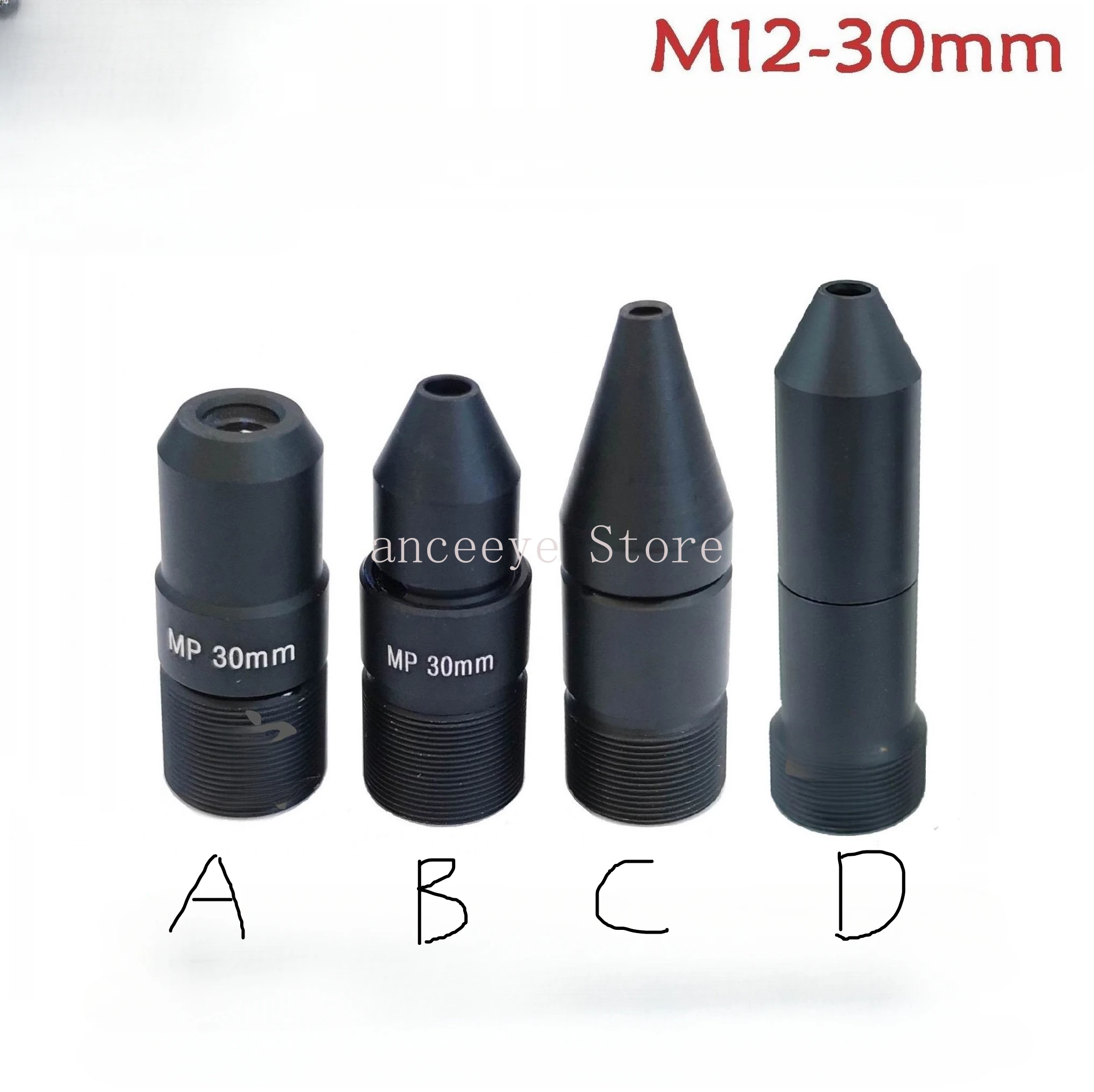 

M12 Conical Lens Pin Hole 30mm Telephoto High-definition Micro Pointed Conical Nozzle Small Lens M12 Interface Fine Lens